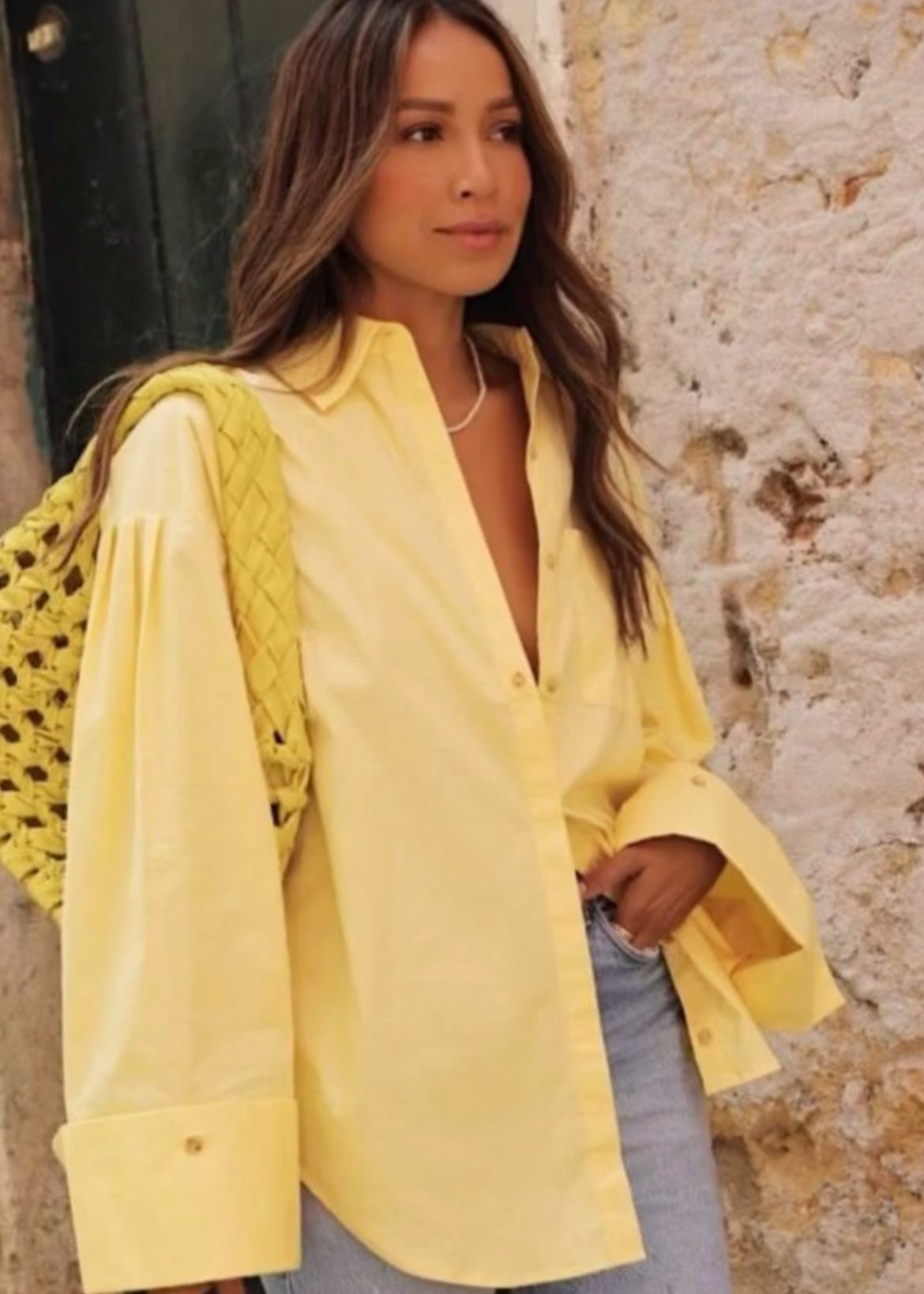 Yellow Oversized Top