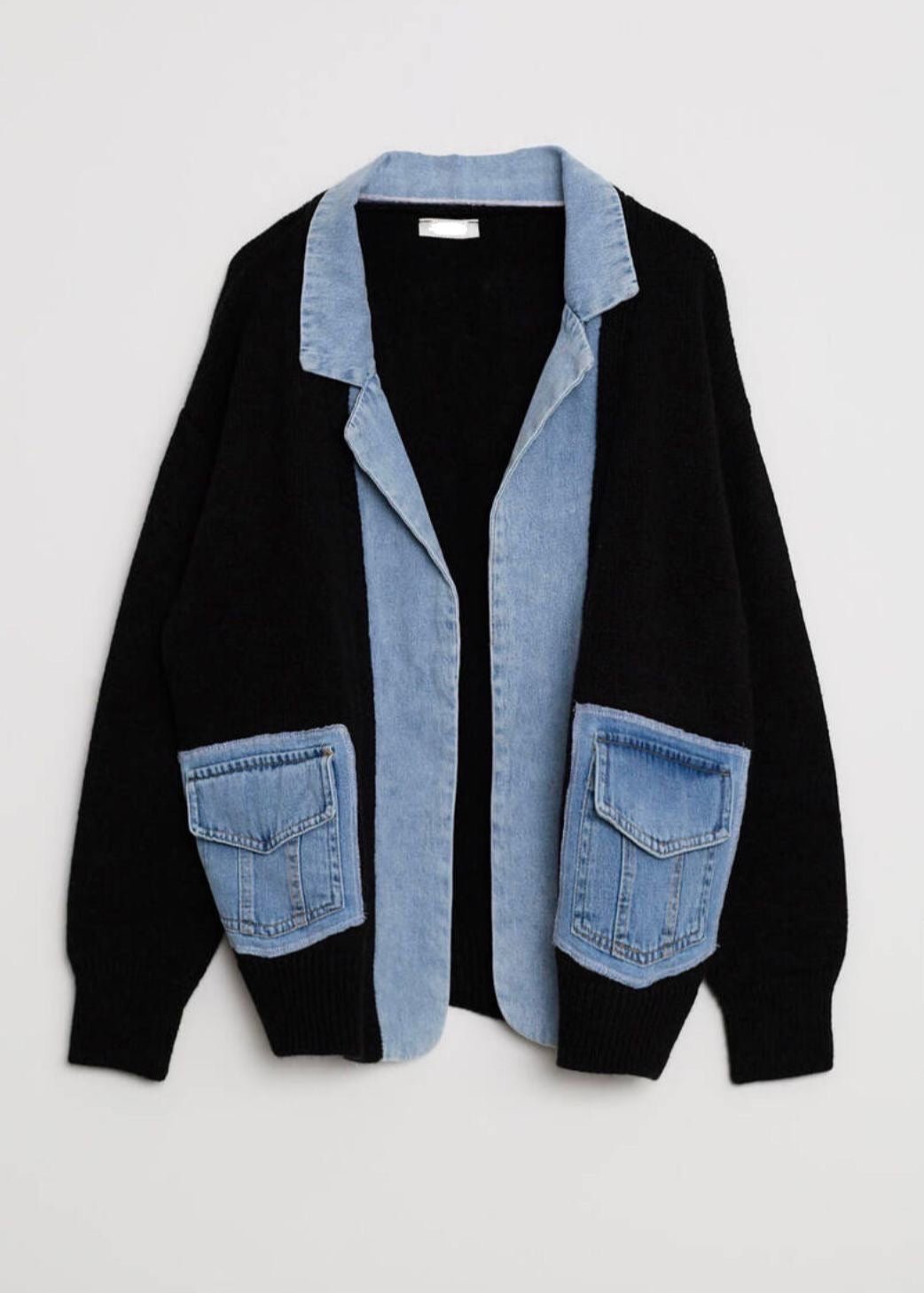 Black Denim Cardigan